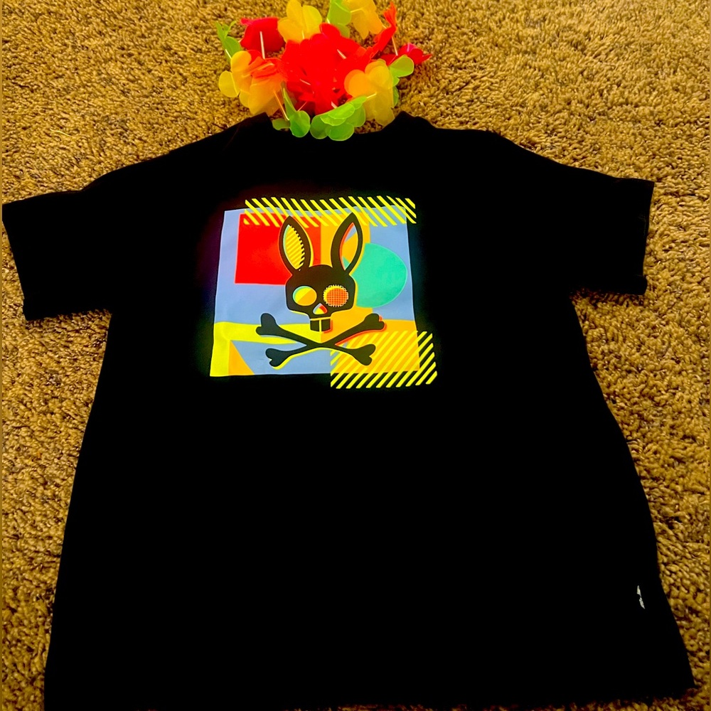 Psycho Bunny boys short sleeve Shirt. 10/12. Dark blue / blackish
